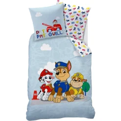 Bedlinnenset Kids|Delige Bedlinnenset<Patpatrouille Bedset Paw Patrol® - katoen blauw