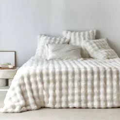 Deken En Bedsprei|Deken, Boutis En Bedsprei<Blancheporte Bedsprei en kussensloop, bontaspect ecru