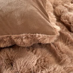 Deken En Bedsprei|Deken, Boutis En Bedsprei<Blancheporte Bedsprei en kussensloop, bontaspect grijsbeige