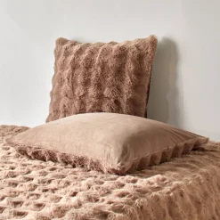 Deken En Bedsprei|Deken, Boutis En Bedsprei<Blancheporte Bedsprei en kussensloop, bontaspect grijsbeige