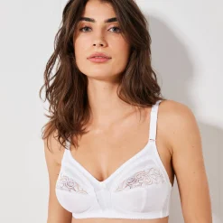 Beha<Triumph Beha Claudette zonder beugels - 1 + 1 GRATIS (1) wit