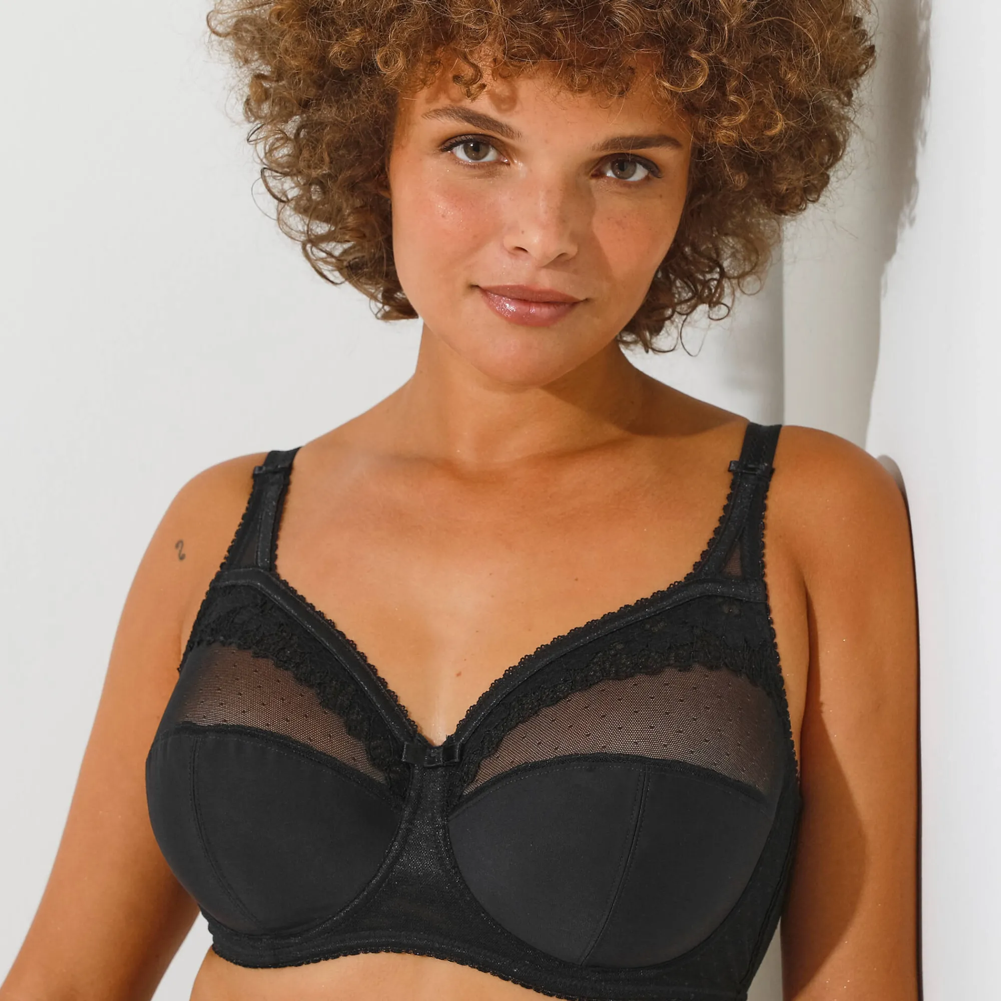 Beha<Playtex Beha Cross Your Heart in kant - met beugels zwart