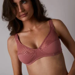 Beha<Confidence Lingerie Beha in omhullend model Tropea, zonder beugels - set van 2 grenadine + zwart