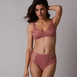 Beha<Confidence Lingerie Beha in omhullend model Tropea, zonder beugels - set van 2 grenadine + zwart