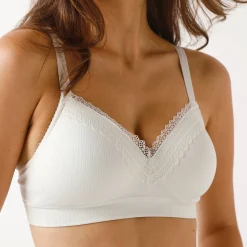 Beha<Sans Complexe Beha in topjesmodel van stretchtricot Agathe - zonder beugels ivoorkleur