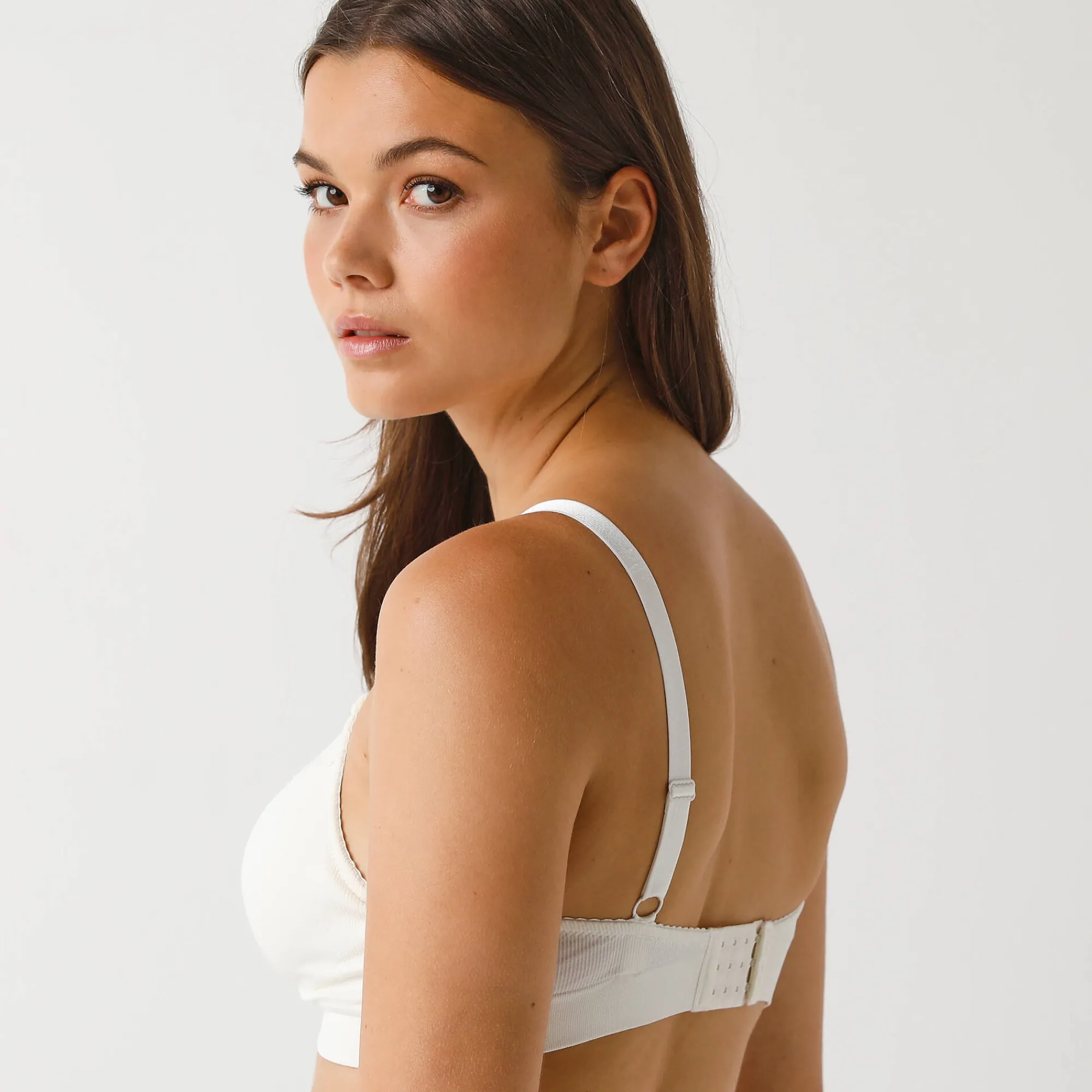 Beha<Sans Complexe Beha in topjesmodel van stretchtricot Agathe - zonder beugels ivoorkleur