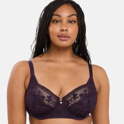 Beha<Sans Complexe Beha met kant Suzie - met beugels paars
