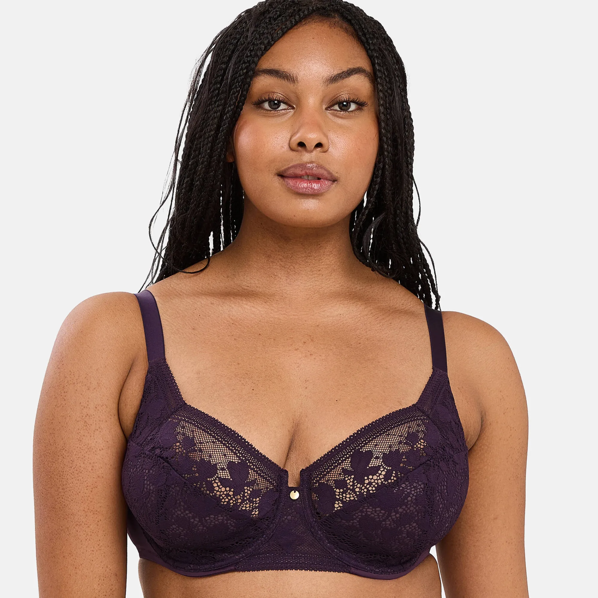 Beha<Sans Complexe Beha met kant Suzie - met beugels paars