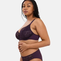 Beha<Sans Complexe Beha met kant Suzie - met beugels paars