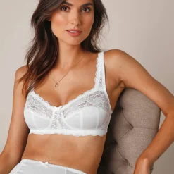 Beha<Confidence Lingerie Beha met kant zonder beugels Avila - set van 2 wit + zwart