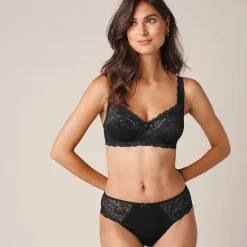Beha<Confidence Lingerie Beha met kant zonder beugels Avila - set van 2 wit + zwart