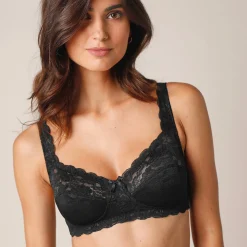 Beha<Confidence Lingerie Beha met kant zonder beugels Avila - set van 2 wit + zwart