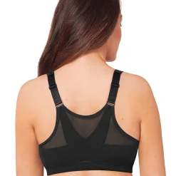 Beha<Glamorise Beha met sluiting vooraan en speciaal rugpand MagicLift zwart