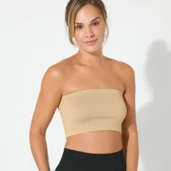 Beha<Blancheporte Behatopje in bandeaumodel zonder beugels - set van 2 zwart + nude