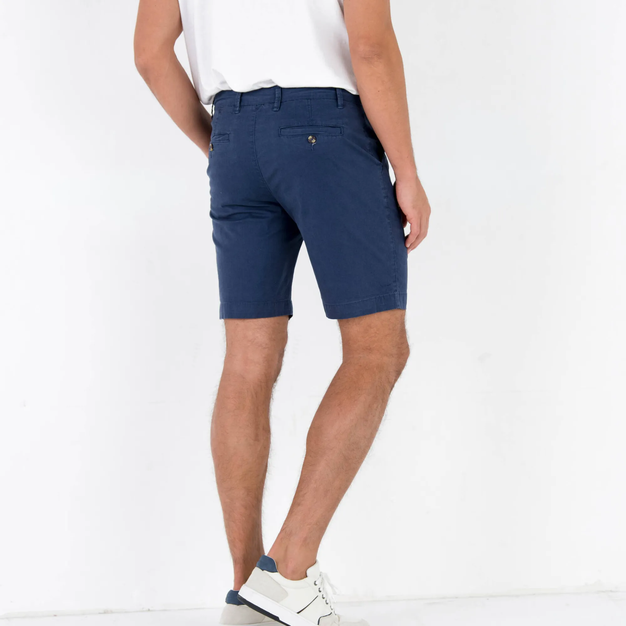 Short En Bermuda<Blancheporte Bermuda chino ceinture arrondie sous le ventre marine