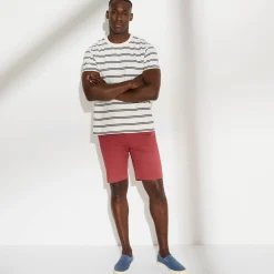 Short En Bermuda<Blancheporte Bermuda chino ceinture arrondie sous le ventre grijzig koraal
