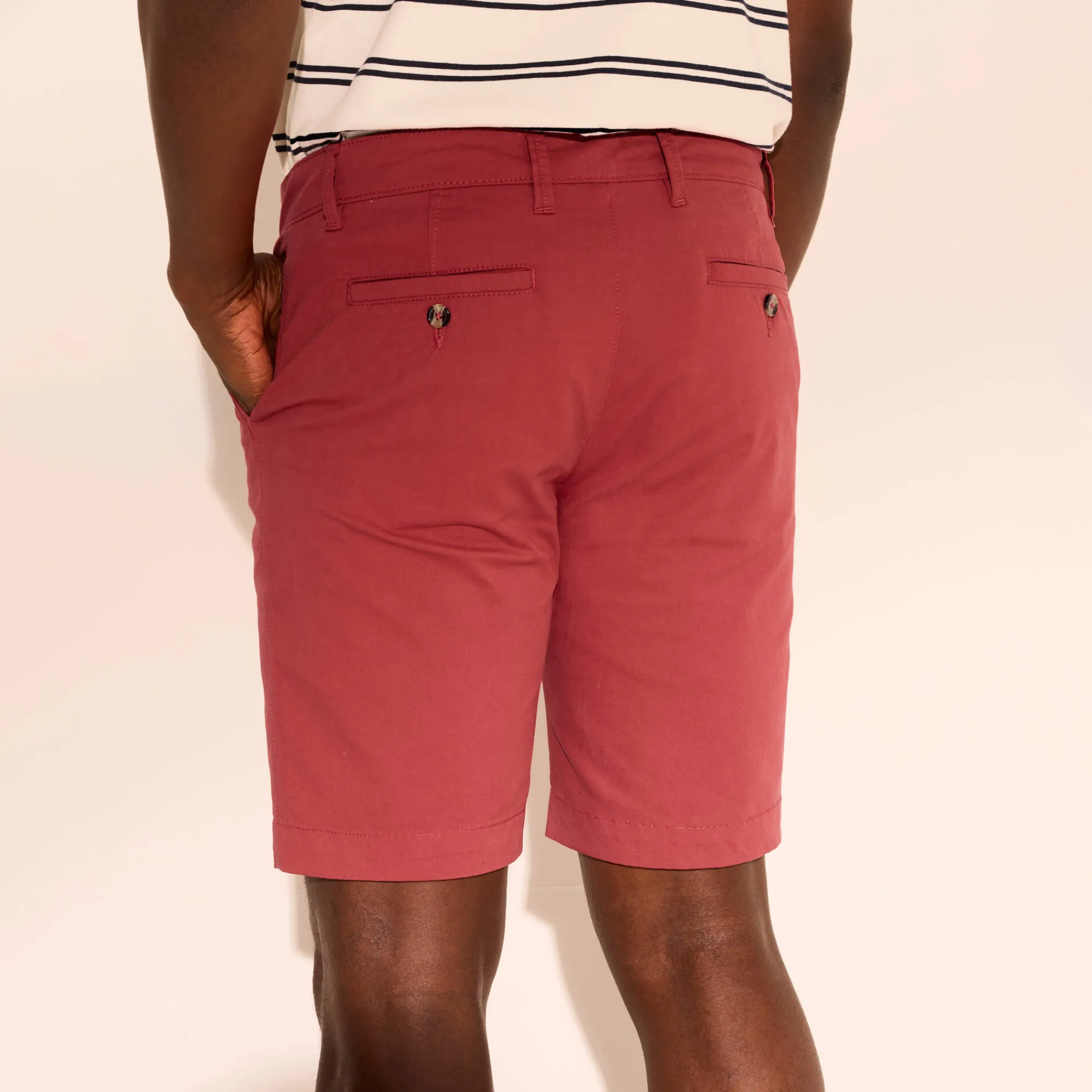 Short En Bermuda<Blancheporte Bermuda chino ceinture arrondie sous le ventre grijzig koraal