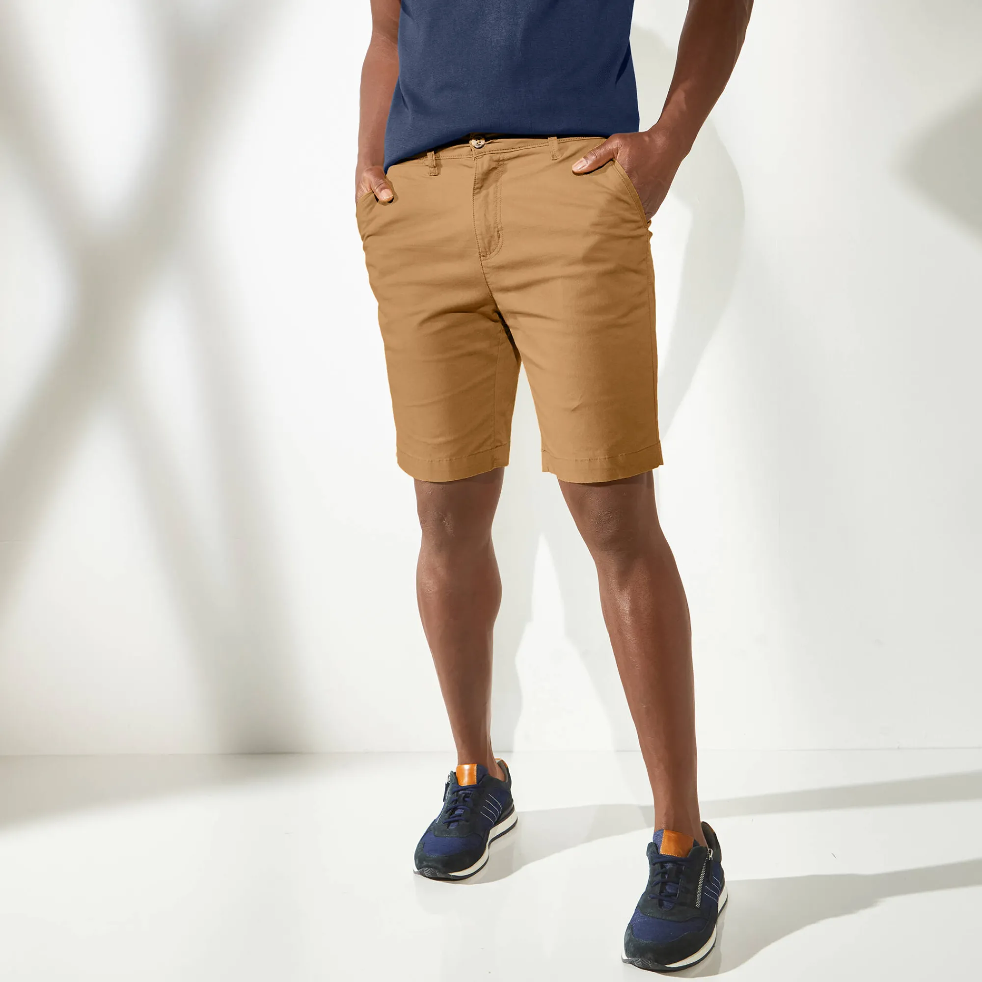 Short En Bermuda<Blancheporte Bermuda chino ceinture arrondie sous le ventre karamel