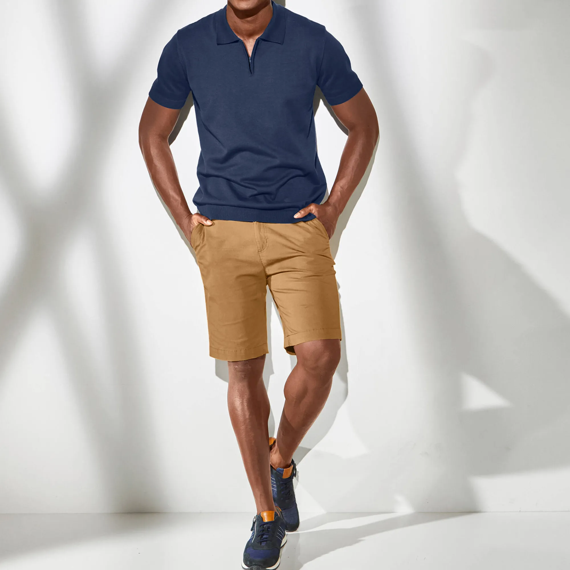 Short En Bermuda<Blancheporte Bermuda chino uni toile sergé stretch morphologie classique karamel