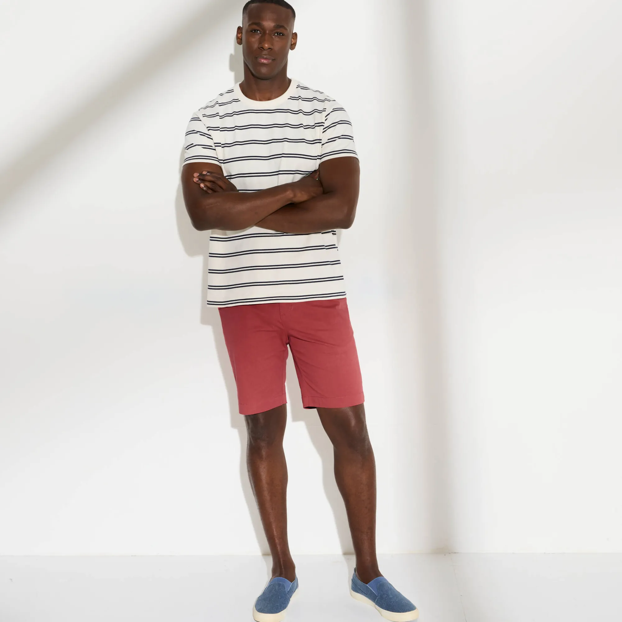 Short En Bermuda<Blancheporte Bermuda chino uni toile sergé stretch morphologie classique grijzig koraal