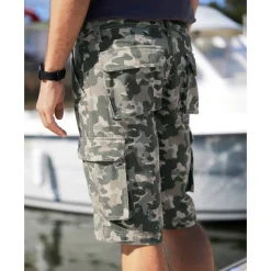 Short En Bermuda<Blancheporte Bermuda in canvas met camouflageprint lichtkaki