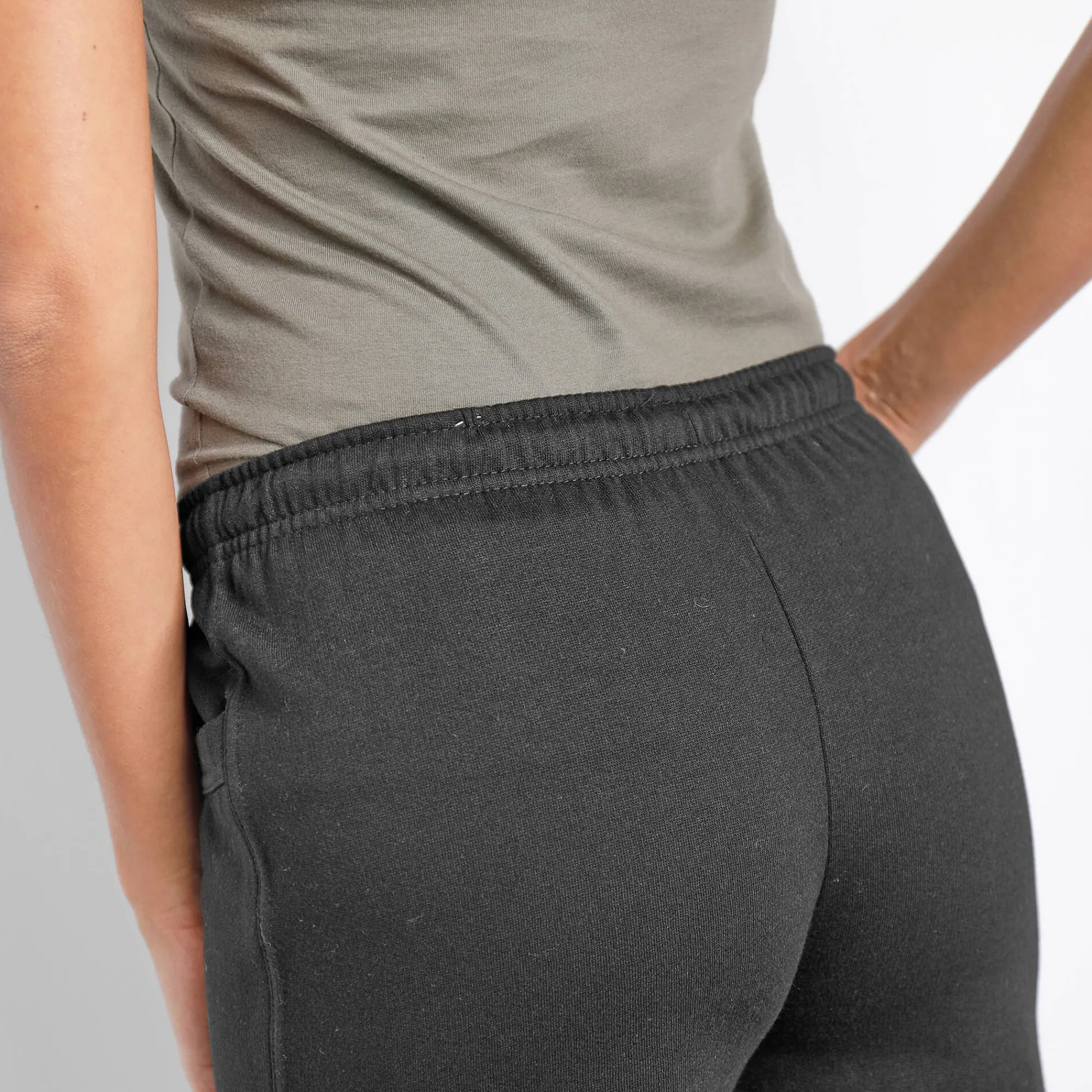 Short<Blancheporte Bermuda in geruwd molton zwart