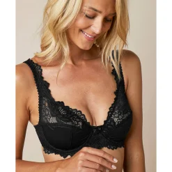 Feestelijke Lingerie|Beha<Confidence Lingerie Beugelbeha in kant Cerignola - set van 2 zwart + wit