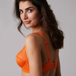Beha<Confidence Lingerie Beugelbeha met kant Avila - set van 2 paars + oranje
