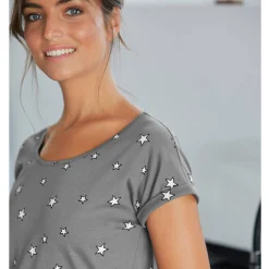 Nachthemd<Blancheporte Bigshirt - set van 2 antraciet + grijs