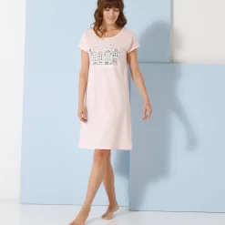 Nachthemd<Blancheporte Bigshirt - set van 2 kaki + roze