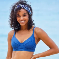 Badmode|Badmode<Blancheporte Bikinibeha in korfmodel, Calayo, met beugels blauw