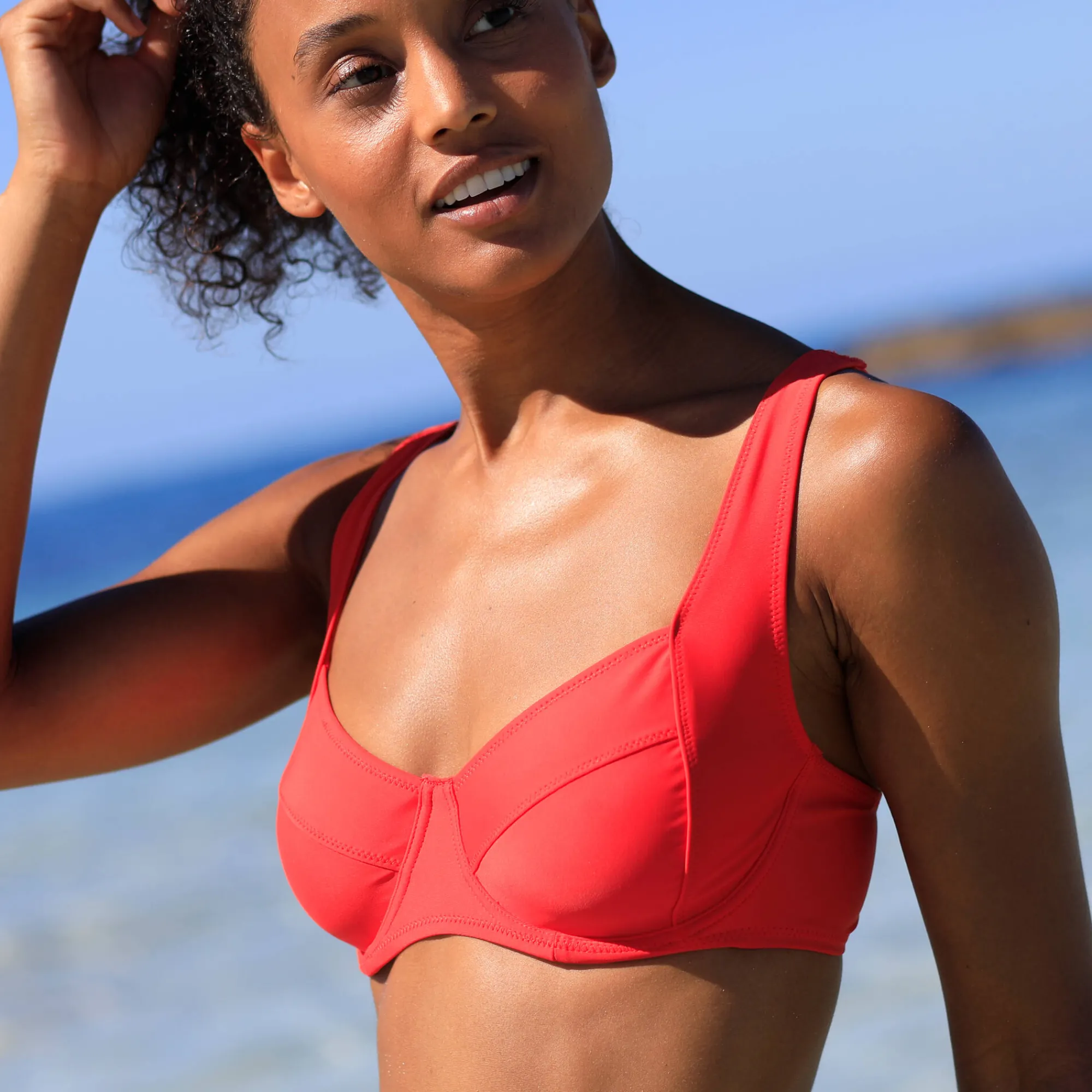 Badmode|Badmode<Blancheporte Bikinibeha met beugels Solaro - balconnetmodel grenadine