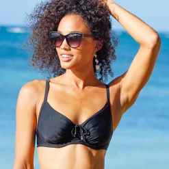 Badmode|Badmode<Blancheporte Bikinibeha met beugels, Solaro - korfmodel zwart