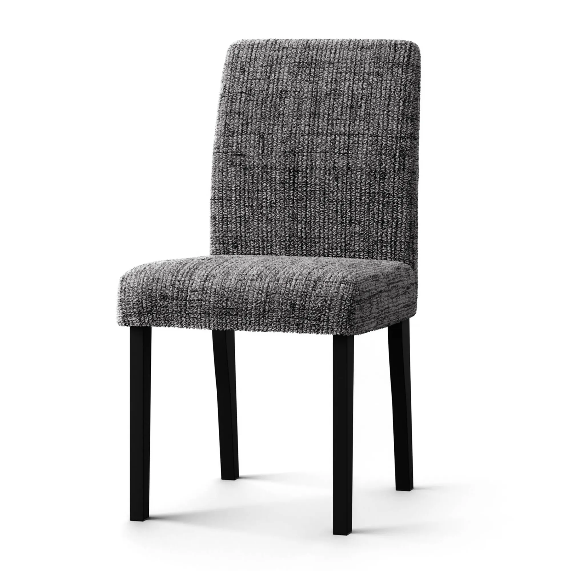 Stoelhoes<Blancheporte Bi-rekbare hoes in microvezel, effen faux-uni effect, voor stoel antracietgrijs