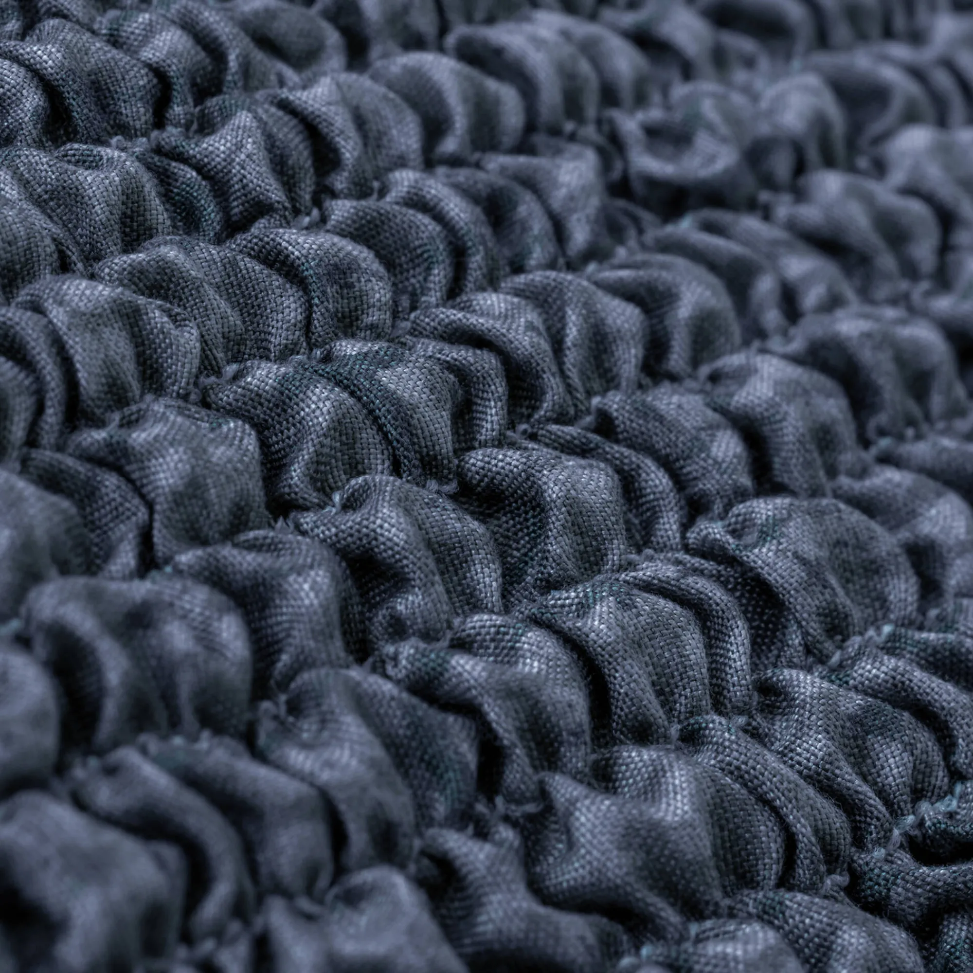 Zitbankhoes<Blancheporte Bi-rekbare hoes in microvezel, effen faux-uni effect voor fauteuil en zitbank blauw