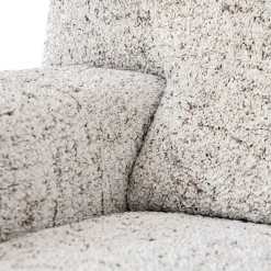 Zitbankhoes<Blancheporte Bi-rekbare hoes in microvezel, effen faux-uni effect voor fauteuil en zitbank beige