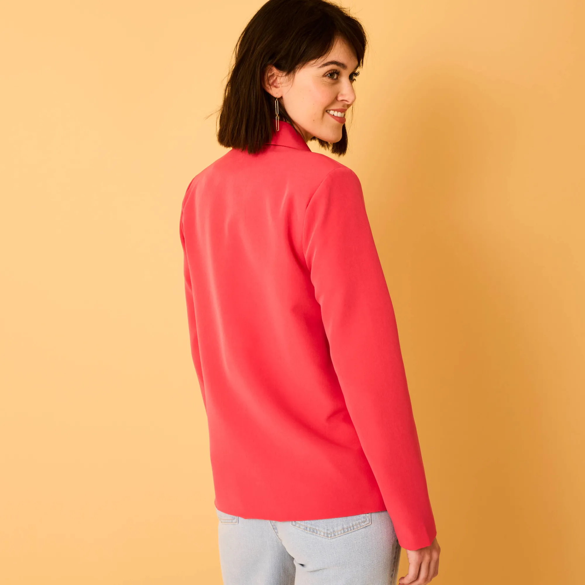 Jas En Mantel<Blancheporte Blazerjasje, gekruiste knoopsluiting framboos