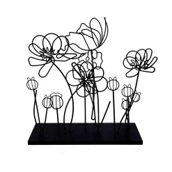 Decoratieartikel<Blancheporte Bloemen decoratie in metaaldraad, groot model zwart