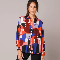 Bloes En Tuniek<Blancheporte Bloes in crêpe met grafische print veelkleurig