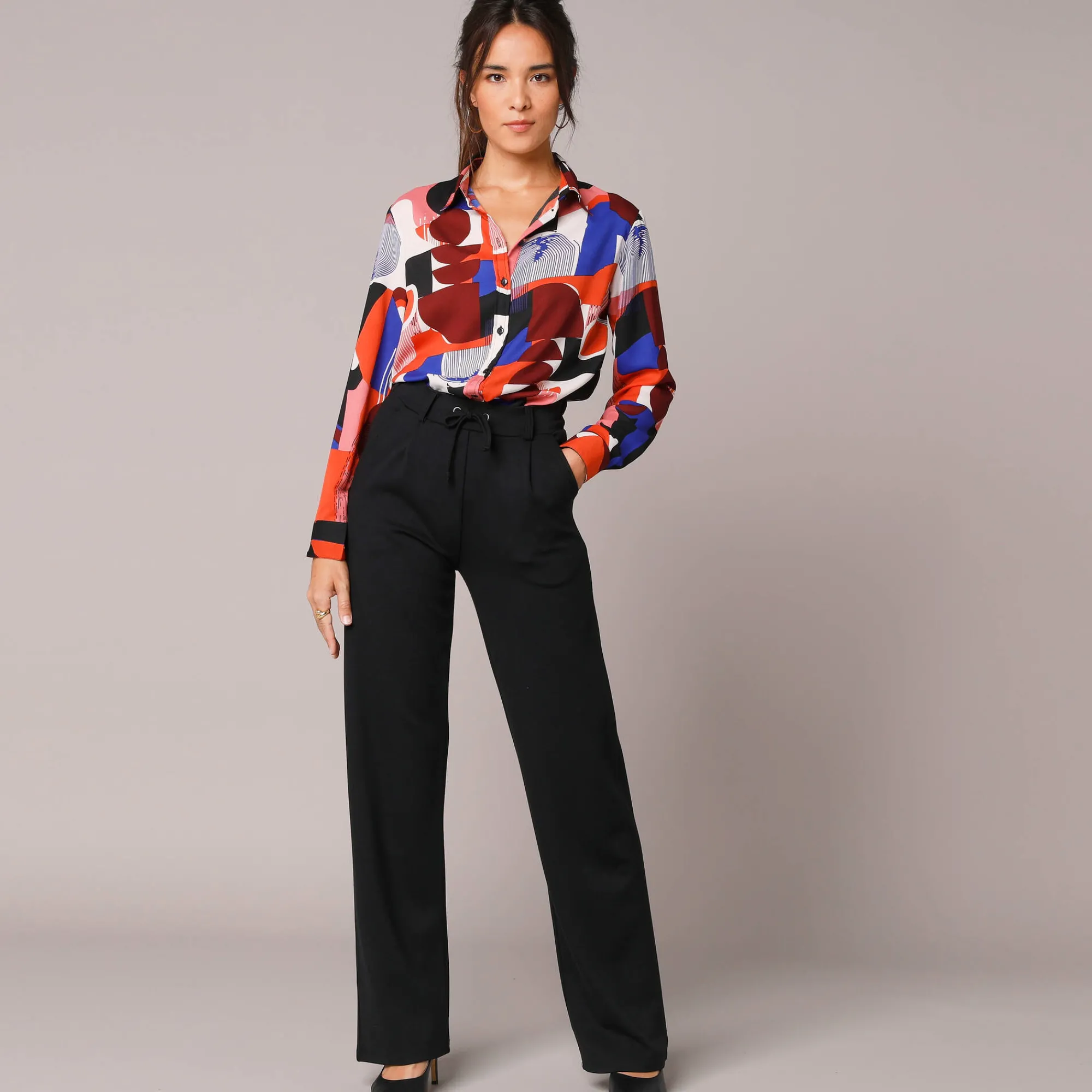 Bloes En Tuniek<Blancheporte Bloes in crêpe met grafische print veelkleurig