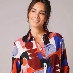 Bloes En Tuniek<Blancheporte Bloes in crêpe met grafische print veelkleurig