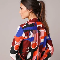 Bloes En Tuniek<Blancheporte Bloes in crêpe met grafische print veelkleurig
