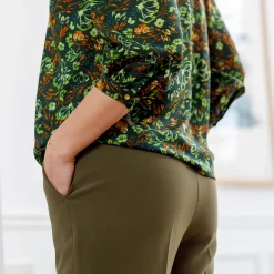 Bloes En Tuniek<Blancheporte Bloes met bloemenprint kaki / groen