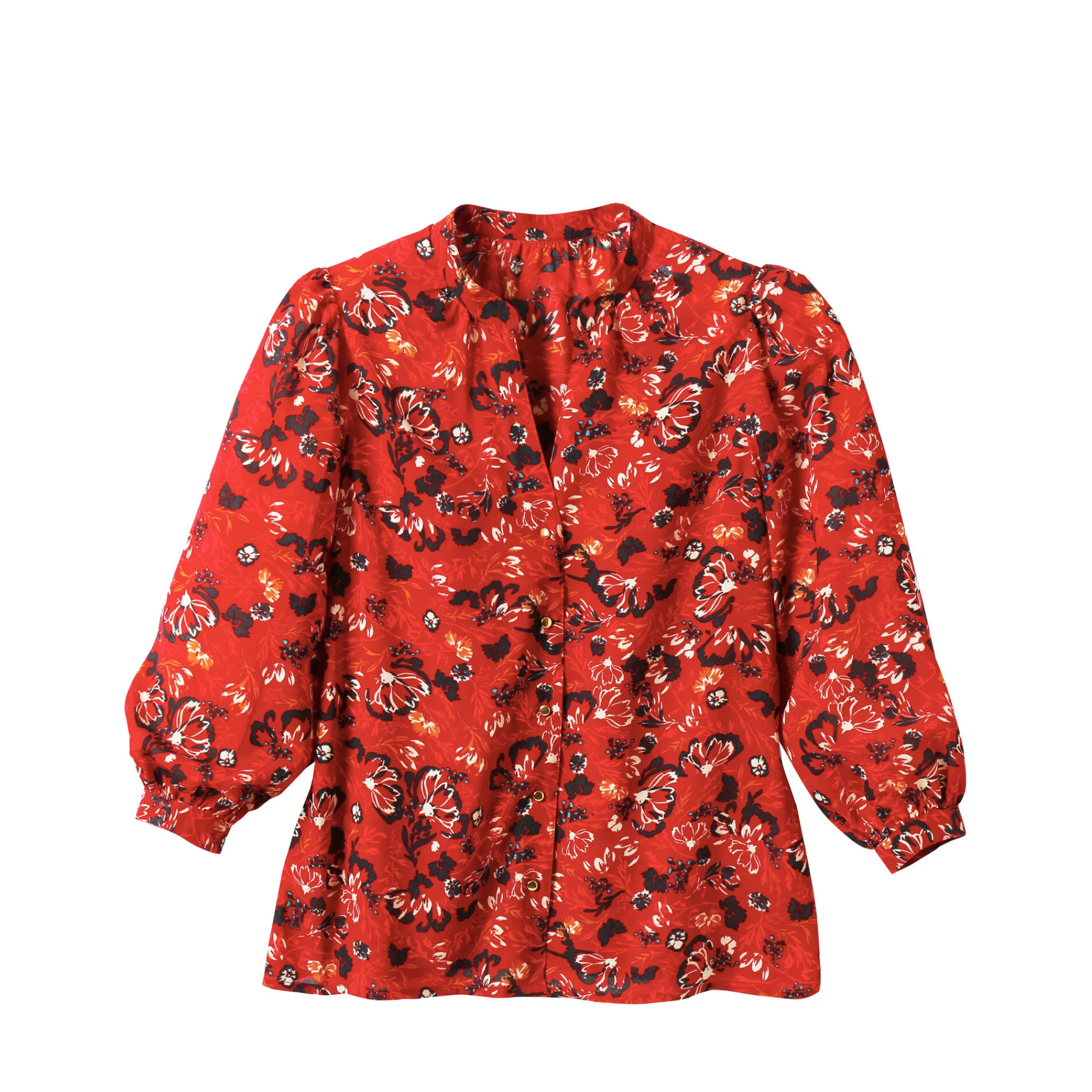 Bloes En Tuniek<Blancheporte Bloes met bloemenprint rood / indigo