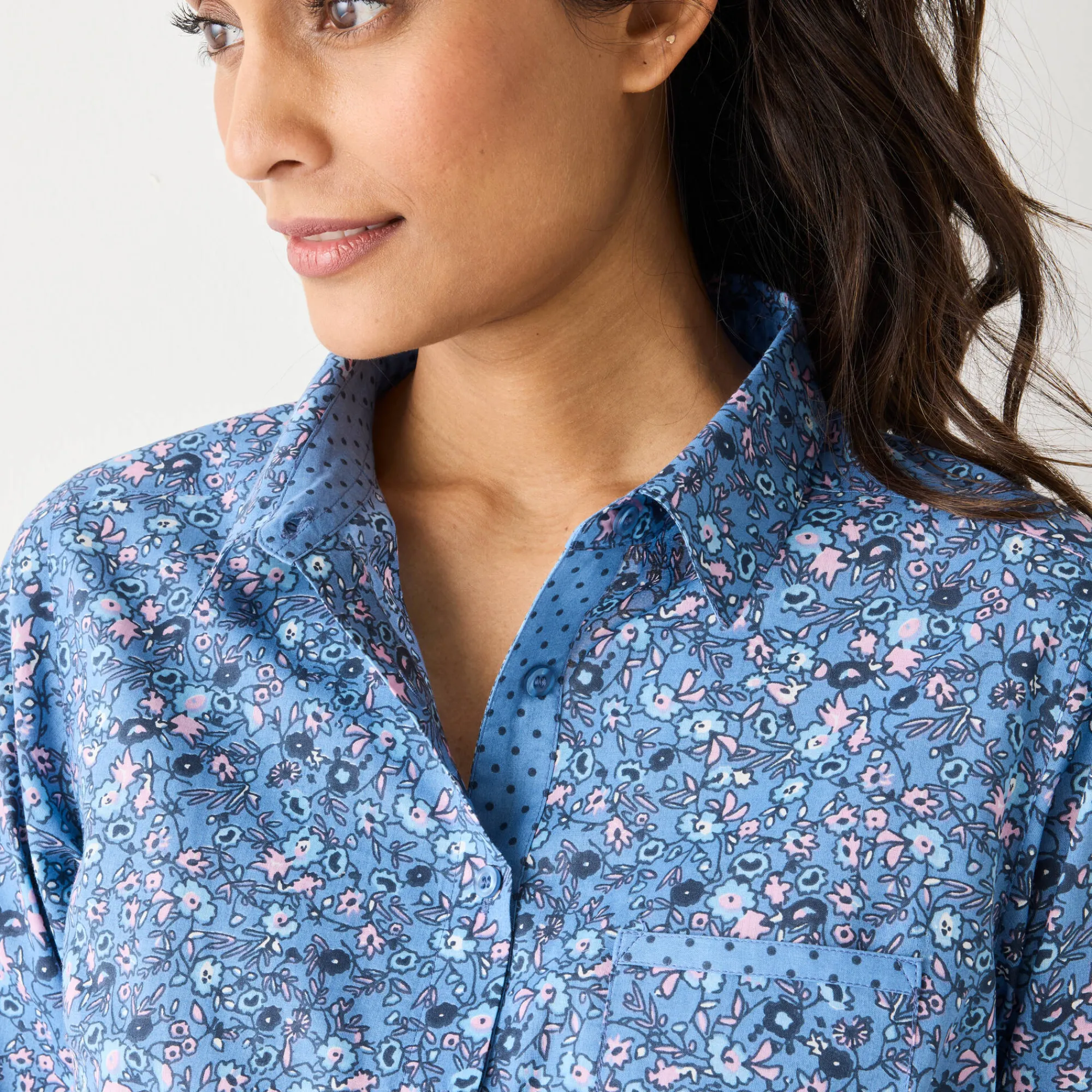 Bloes En Tuniek<Blancheporte Bloes met bloemenprint blauw / roze