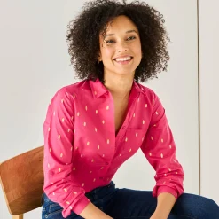 Bloes En Tuniek<Blancheporte Bloes met goudkleurige print roze / goudkleurig