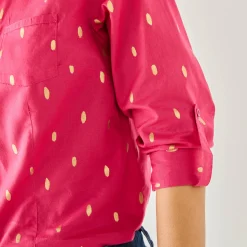 Bloes En Tuniek<Blancheporte Bloes met goudkleurige print roze / goudkleurig