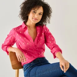 Bloes En Tuniek<Blancheporte Bloes met goudkleurige print roze / goudkleurig