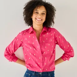 Bloes En Tuniek<Blancheporte Bloes met goudkleurige print roze / goudkleurig