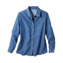 Bloes En Tuniek<Blancheporte Bloes met knoopsluiting in lichte jeans stone